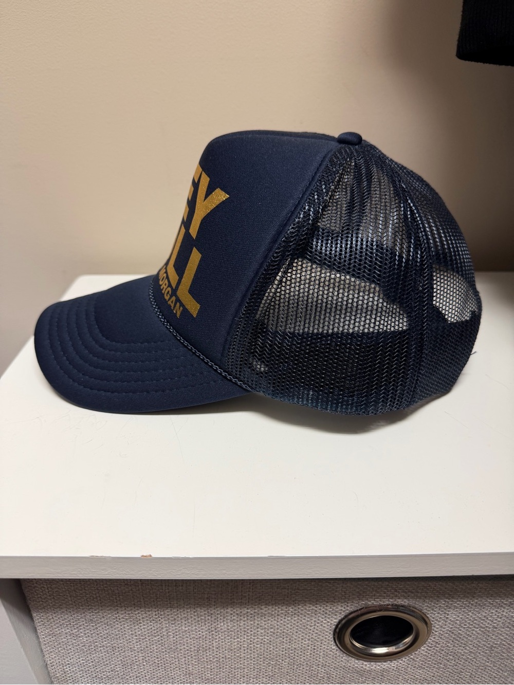 HEY DOLL Trucker Hat with Gold Foil Text - Picture 2 of 5